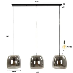 hanglamp Drift Glass 3L