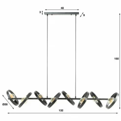 Hanglamp Hover 8-lichts