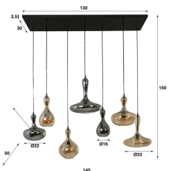 Hanglamp Karaf 7-lichts