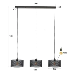 Hanglamp Mesh 3-lichts
