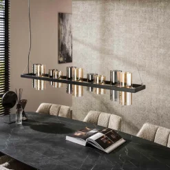 Hanglamp Mixed Glass 10 Lichts