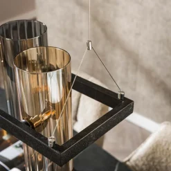 Hanglamp Mixed Glass 10 Lichts