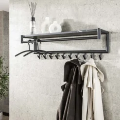 Kapstok 10 haaks roede-hoedenplank