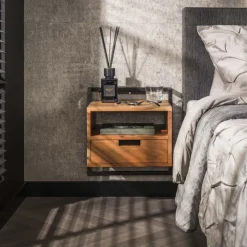 Nachtkastje Air Solid 1LA + Open Vak