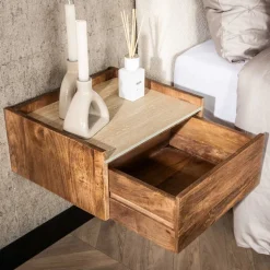 Nachtkastje hangend Nuovo travertin