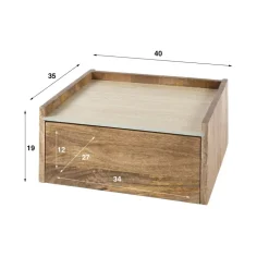 Nachtkastje hangend Nuovo travertin