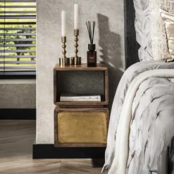 Nachtkastje 1L XS brass