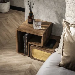 Nachtkastje Set/2 brass