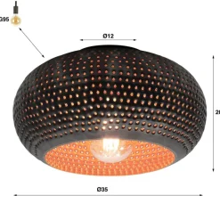Plafondlamp Disk punch