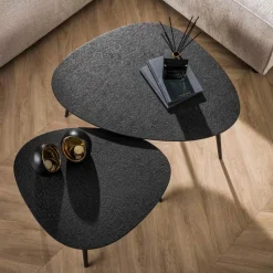 Salontafel Driehoekig Metallic, set van 2