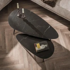 Salontafel Niervormig Ceramic, Set Van 2