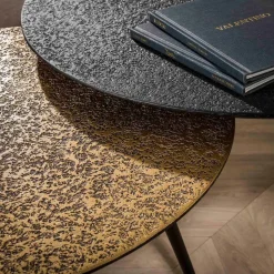 Salontafel Rond Metallic, set van 2
