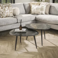 Salontafel set/2 organisch fossil