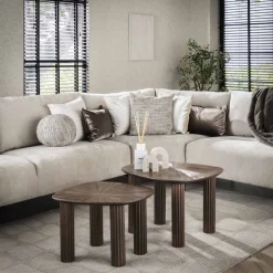 Salontafel set/2 vierhoekig Maya teak