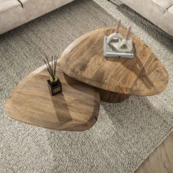 Salontafel set/2 wave driehoekig blad