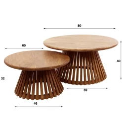 Salontafel Tweak conisch, set van 2