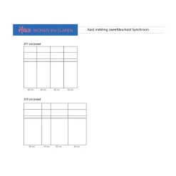 Schuifdeurkast Synchroon 271 cm
