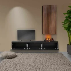 TV-meubel Alessio | Zwevend incl. haard & schouw