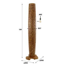 Vloerlamp Bars L 4-lichts