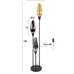 Vloerlamp cocoon mix glass