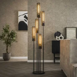 Vloerlamp Getrapt tube mesh